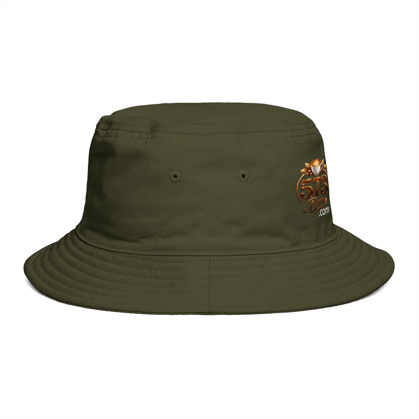 Coffee Brand Brown Bucket Hat — "Fresh Roasted Coffee Delivered to Your Door"