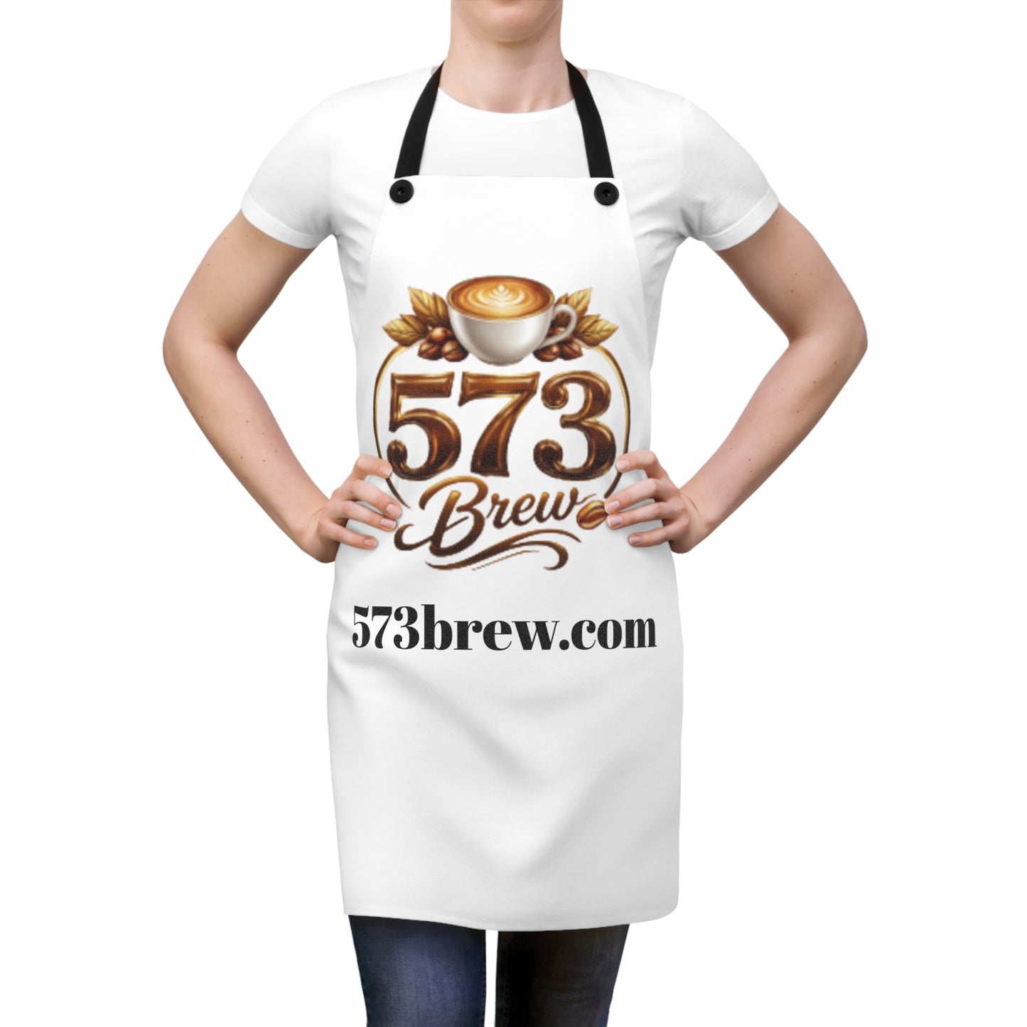 573 Brew Coffee Apron — Barista-Style Kitchen Apron with Logo
