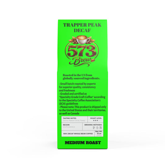Trapper Peak Decaf Coffee Blend (Medium Roast)