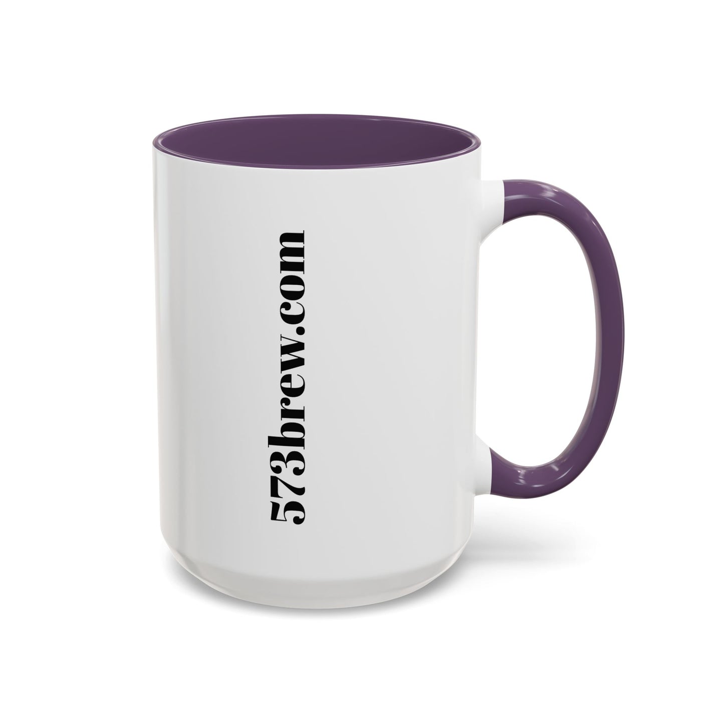 573brew.com Accent Coffee Mug – Black-Trim Ceramic Coffee Cup (11/15oz)