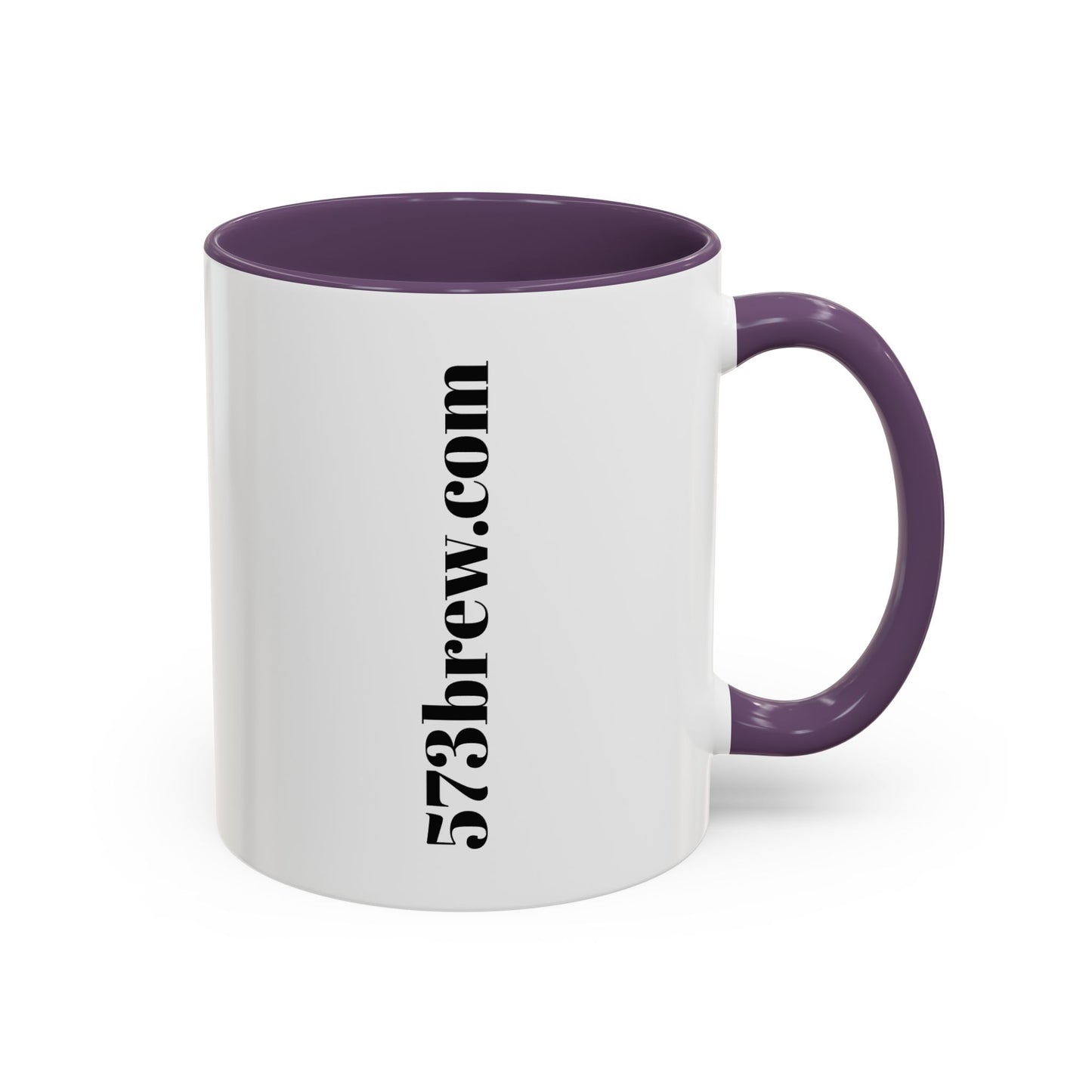 573brew.com Accent Coffee Mug – Black-Trim Ceramic Coffee Cup (11/15oz)