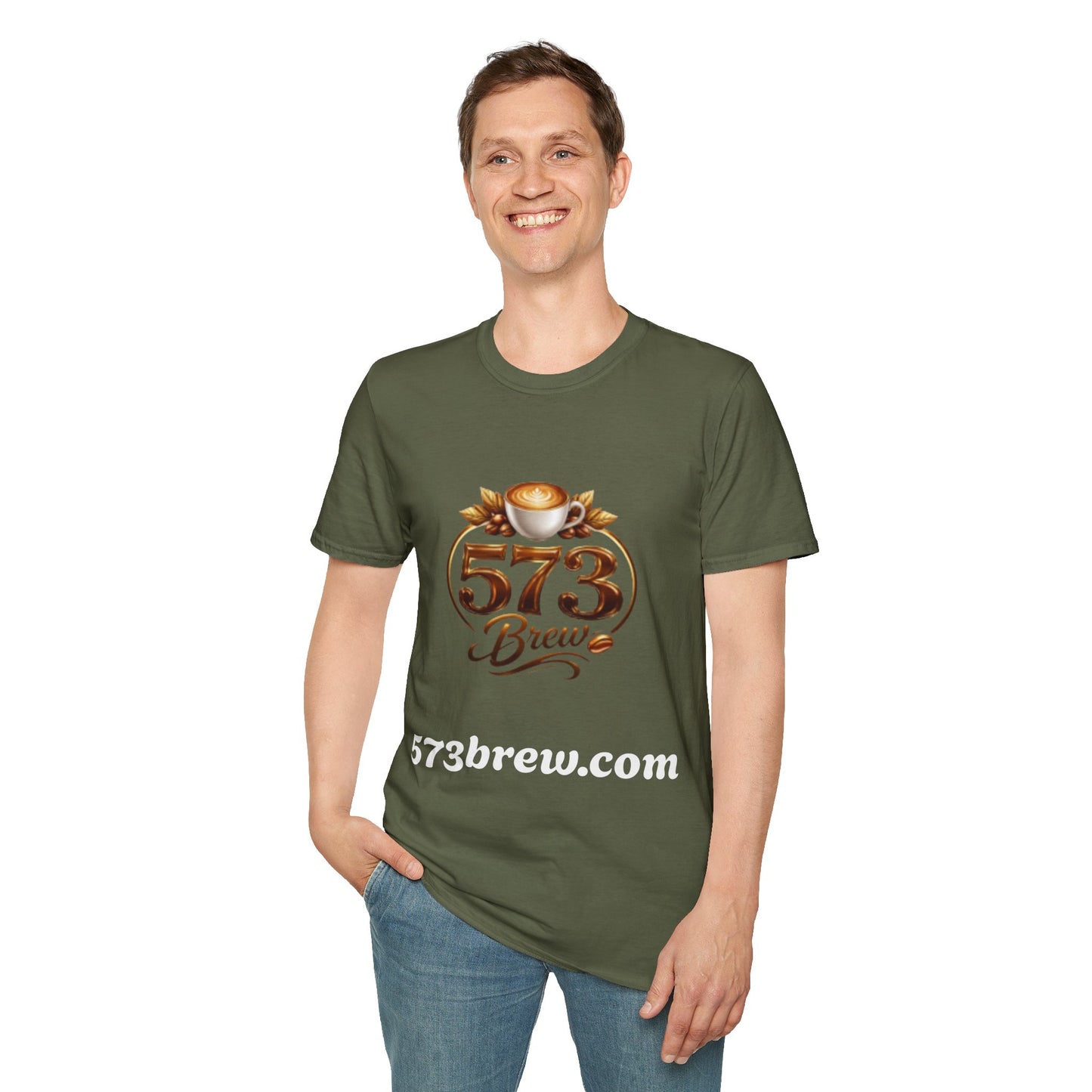 573 Brew Coffee T-Shirt — Logo Tee for Coffee Lovers
