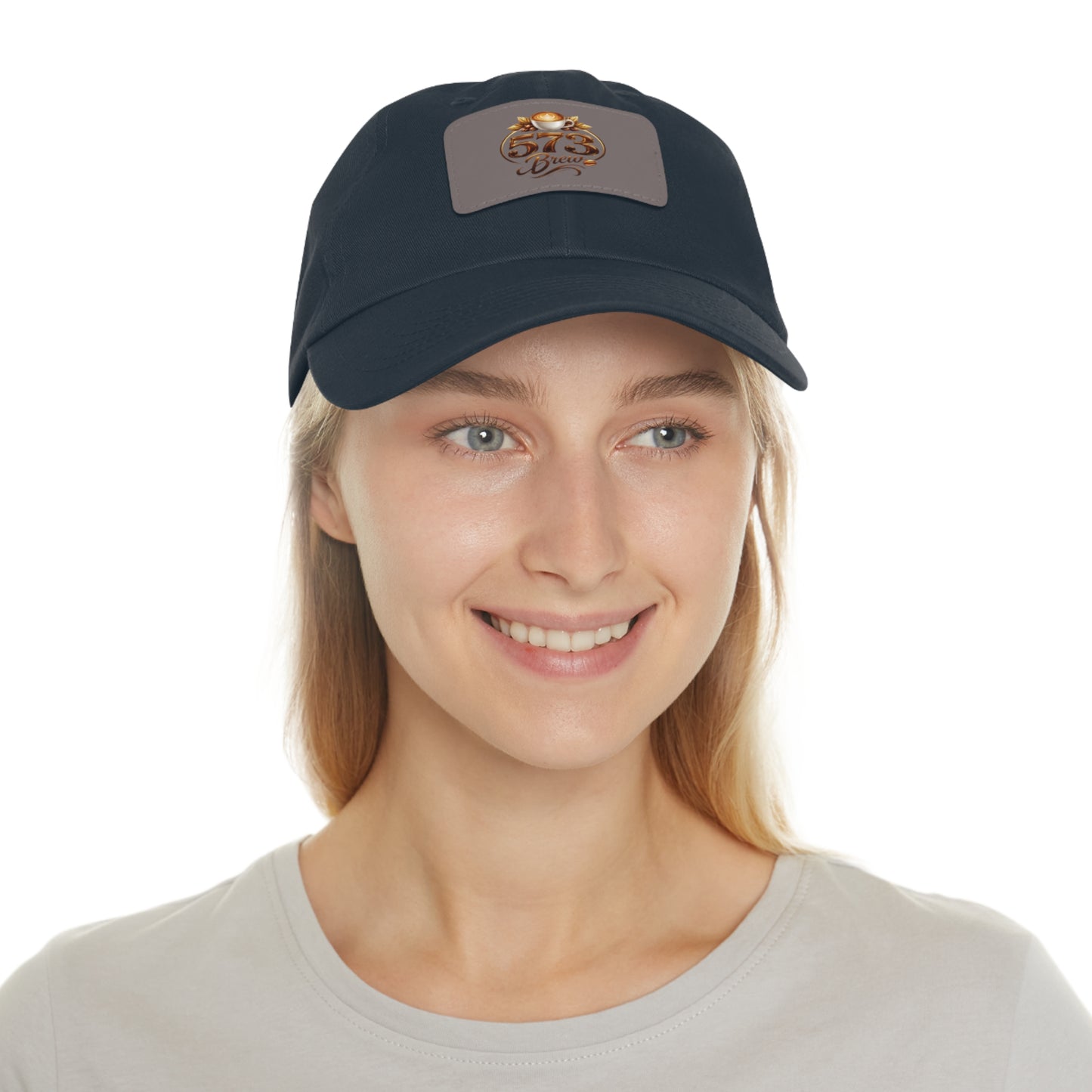 Leather Patch Dad Hat — 573 Brew Logo Cap