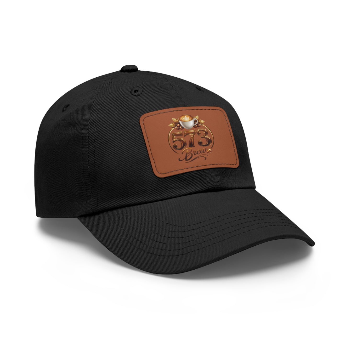 Leather Patch Dad Hat — 573 Brew Logo Cap