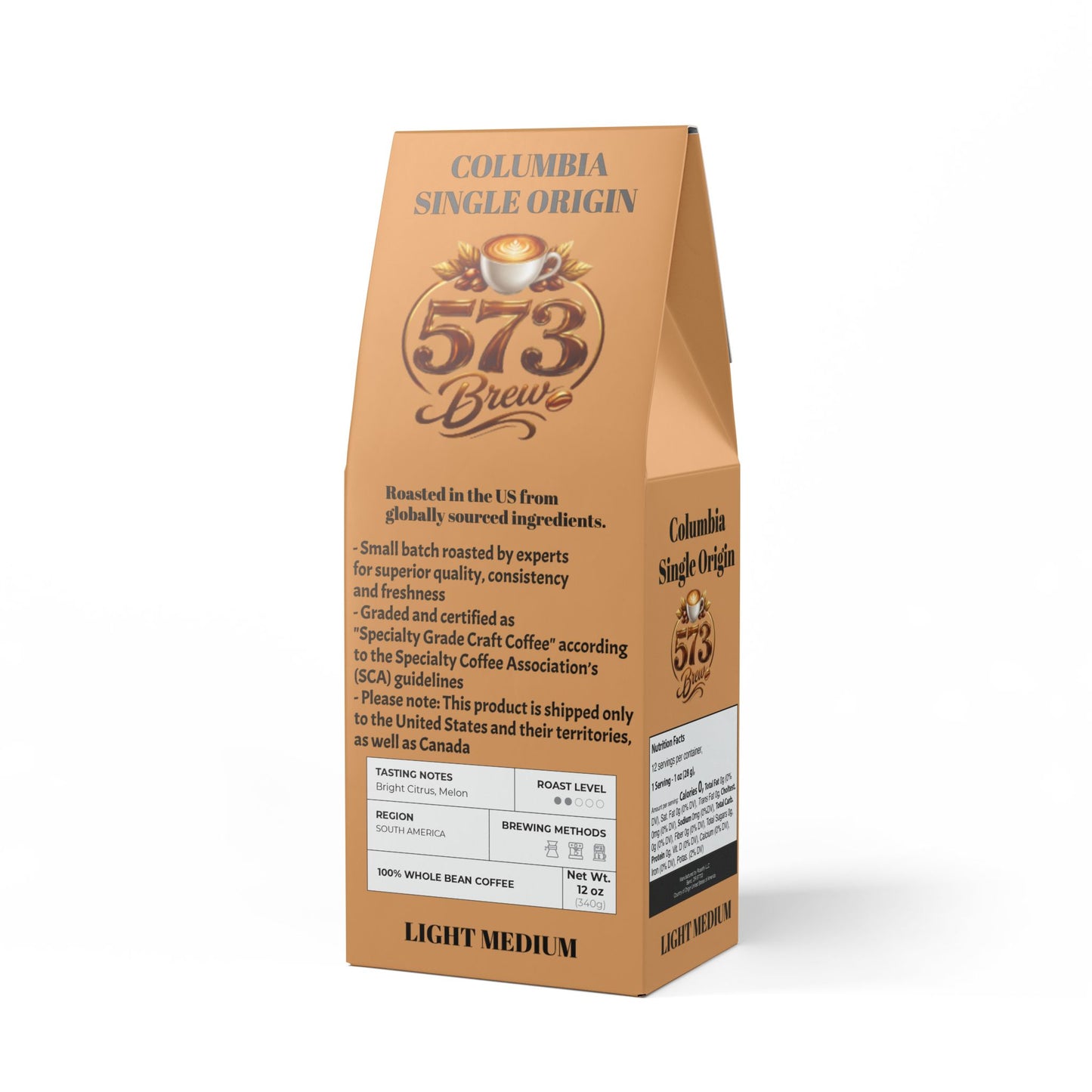 Colombia Single Origin Coffee (Light-Medium Roast)