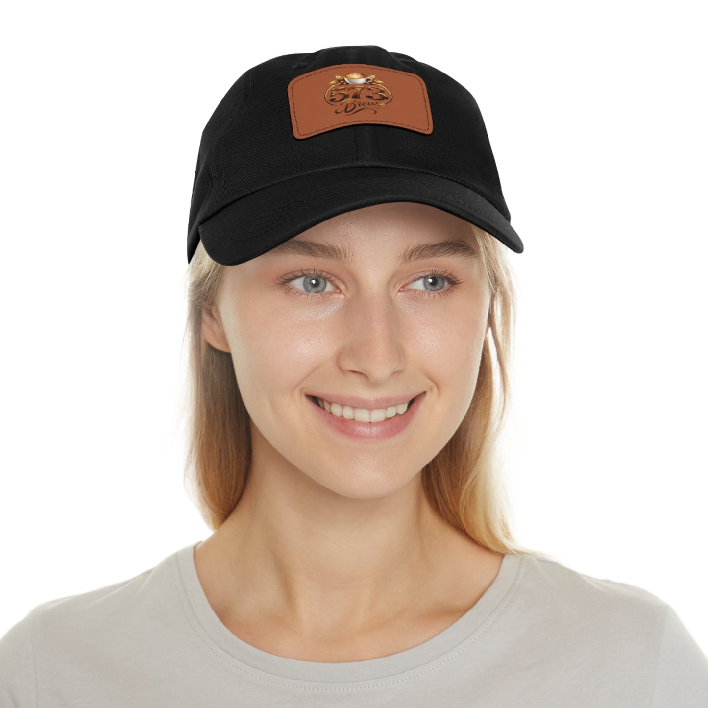 Leather Patch Dad Hat — 573 Brew Logo Cap