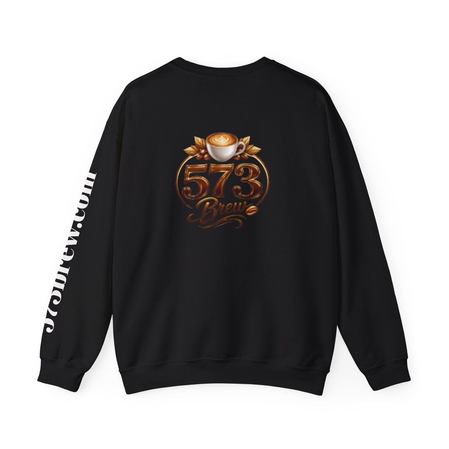 Coffee Logo Crewneck Sweatshirt — “573 Brew” Fresh Roasted Coffee Design