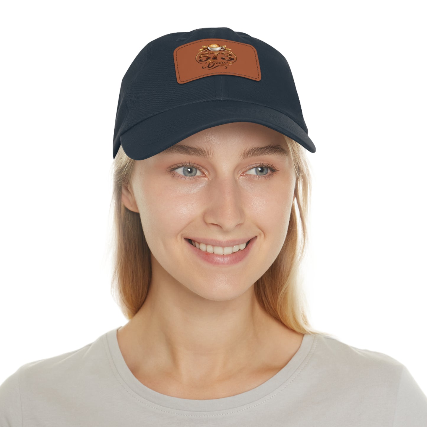 Leather Patch Dad Hat — 573 Brew Logo Cap