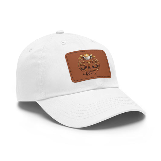 Leather Patch Dad Hat — 573 Brew Logo Cap