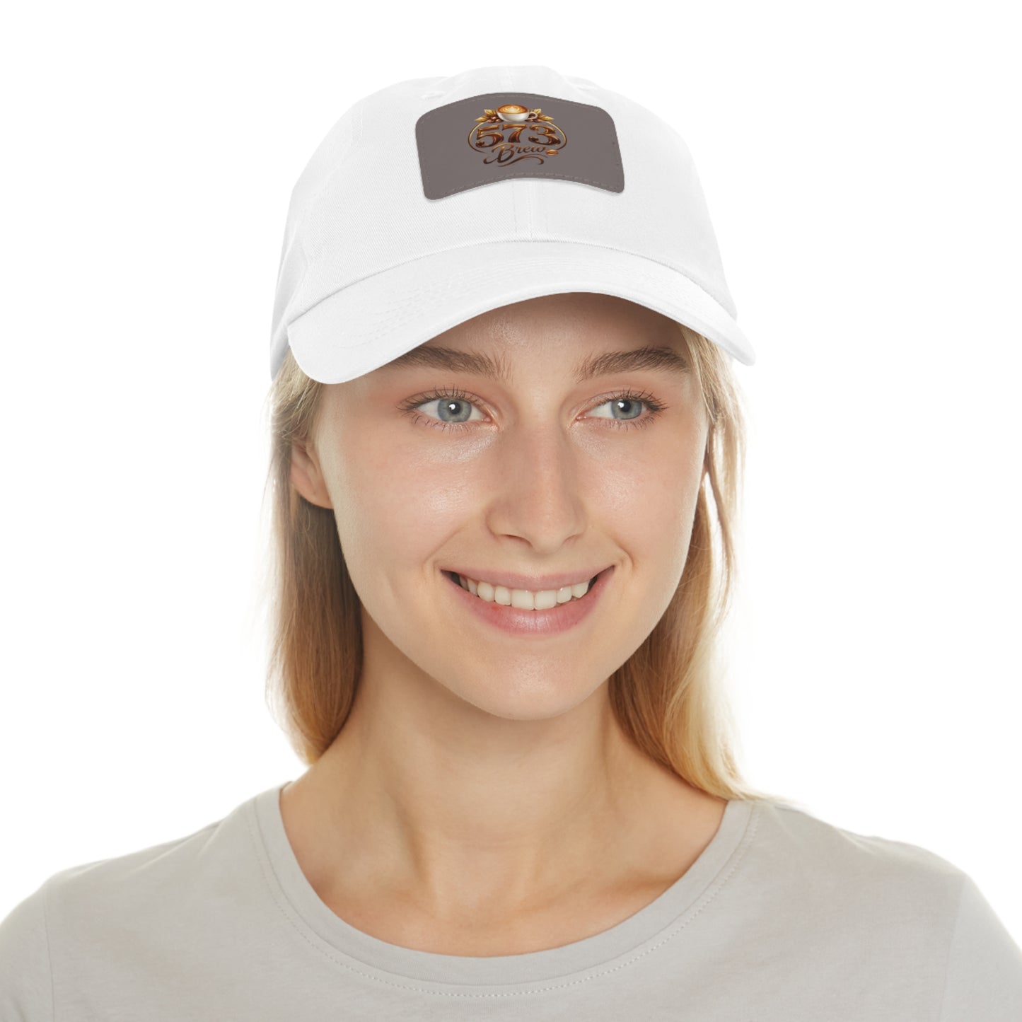 Leather Patch Dad Hat — 573 Brew Logo Cap