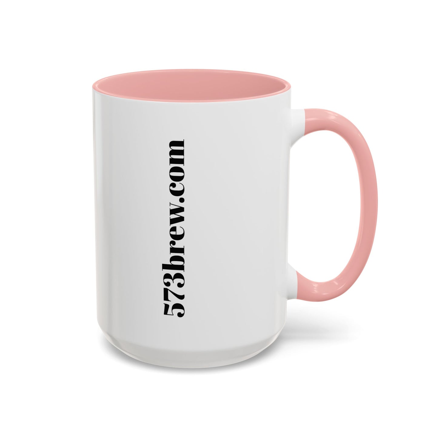 573brew.com Accent Coffee Mug – Black-Trim Ceramic Coffee Cup (11/15oz)