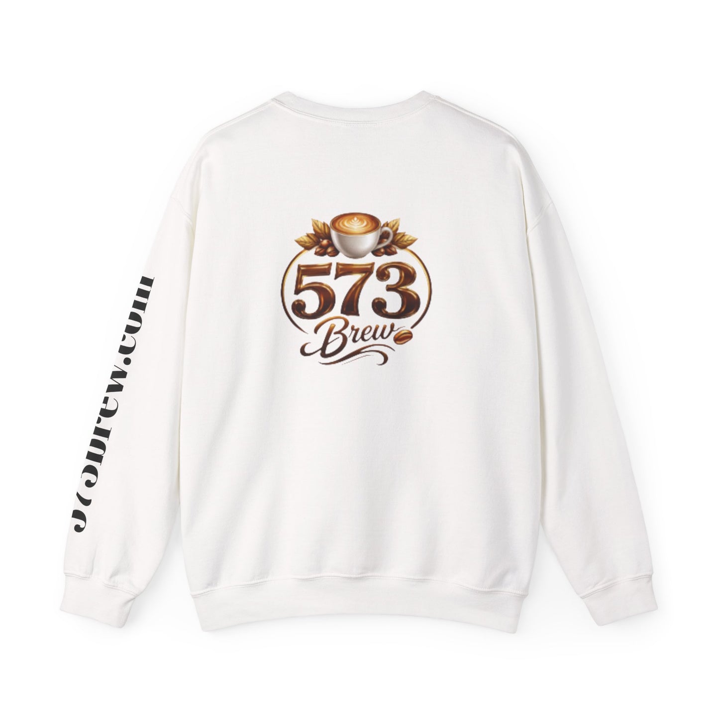 Coffee Logo Crewneck Sweatshirt — “573 Brew” Fresh Roasted Coffee Design