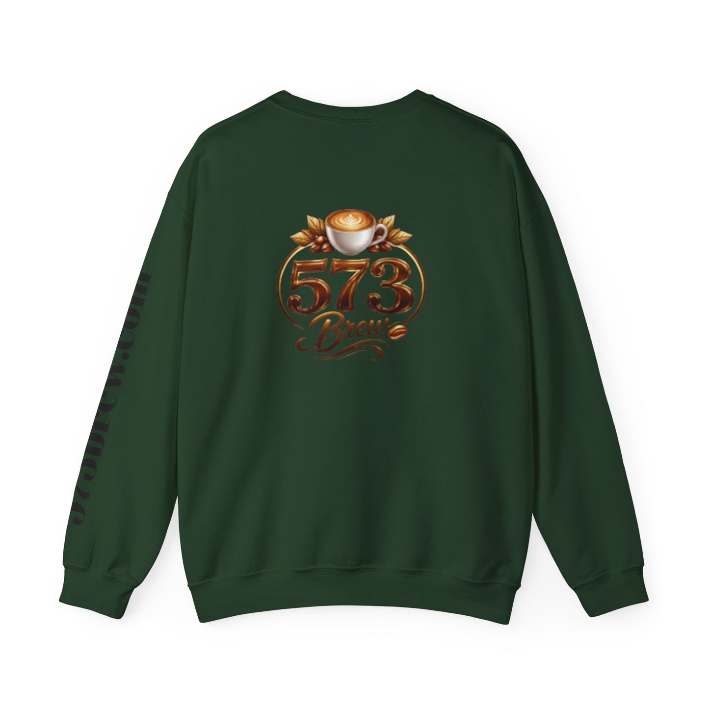 Coffee Logo Crewneck Sweatshirt — “573 Brew” Fresh Roasted Coffee Design