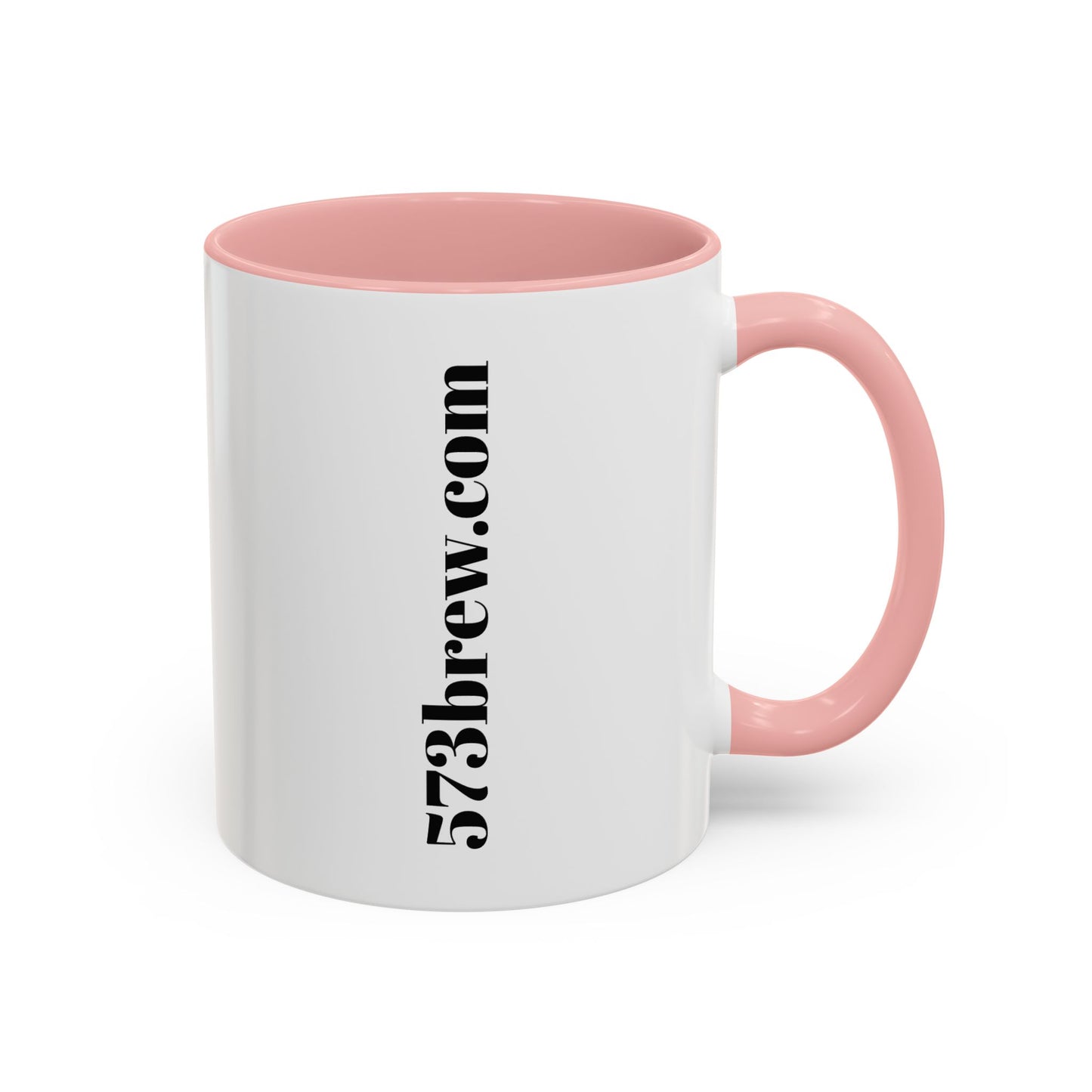 573brew.com Accent Coffee Mug – Black-Trim Ceramic Coffee Cup (11/15oz)