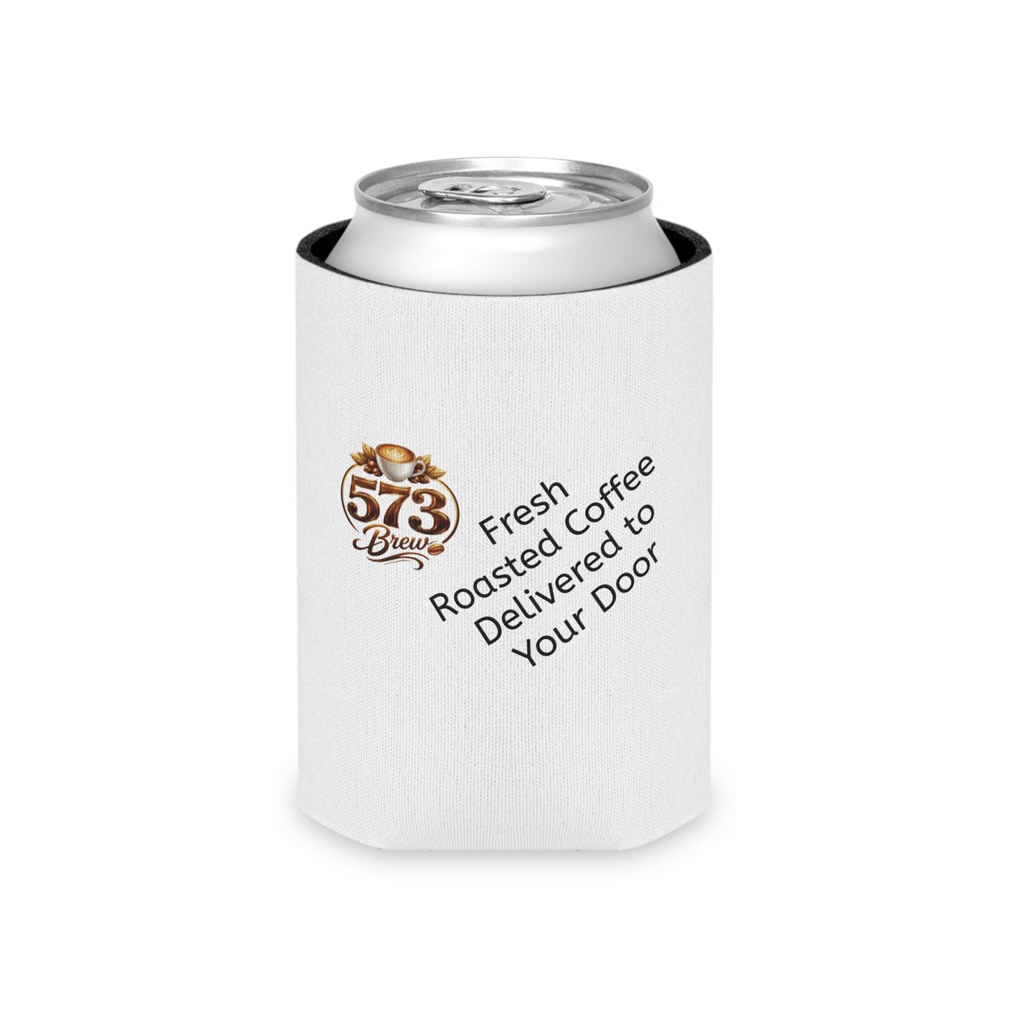 Can Cooler — 573 Brew Coffee Logo Can Cooler ("Fresh Roasted Coffee Delivered to Your Door")