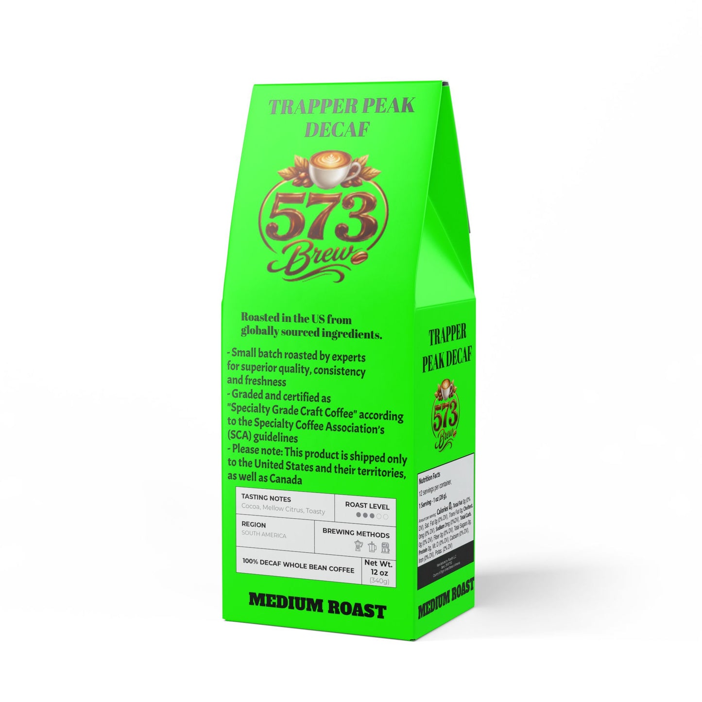 Trapper Peak Decaf Coffee Blend (Medium Roast)
