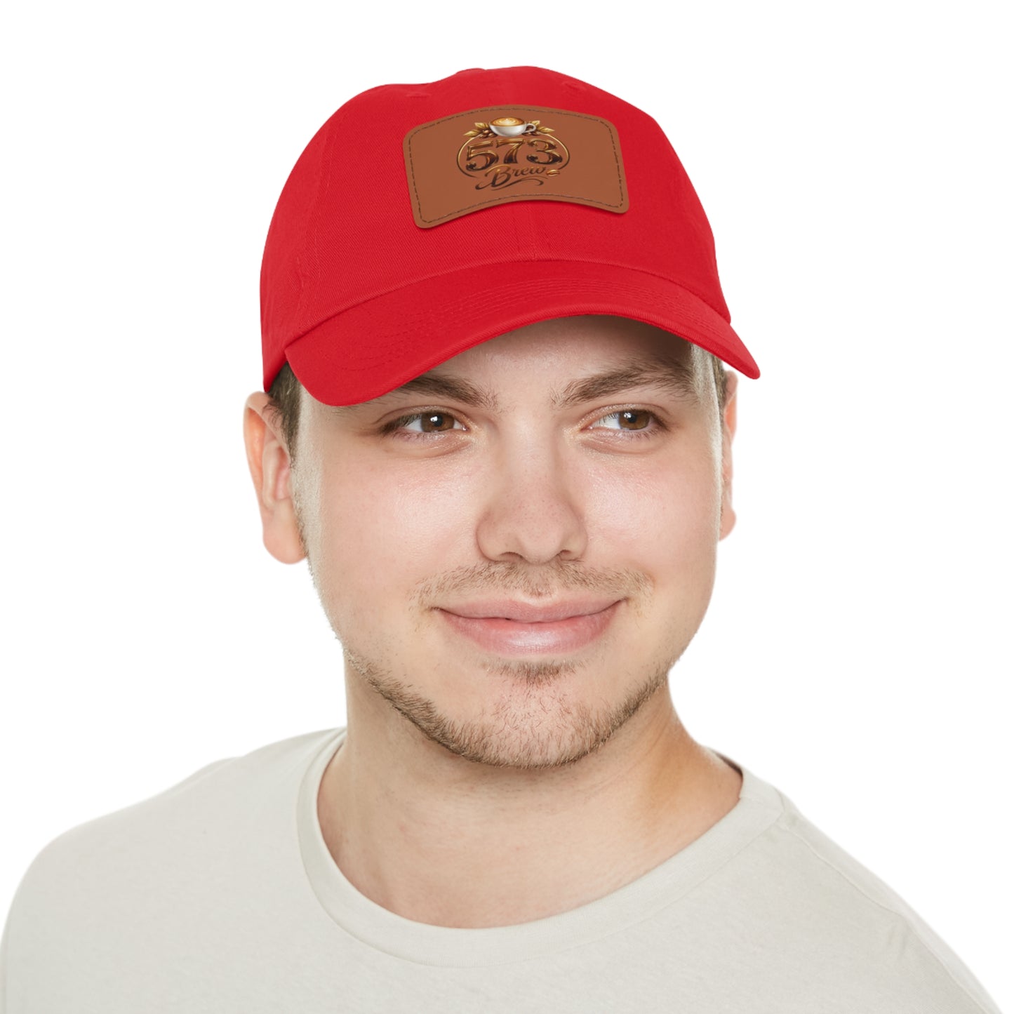 Leather Patch Dad Hat — 573 Brew Logo Cap