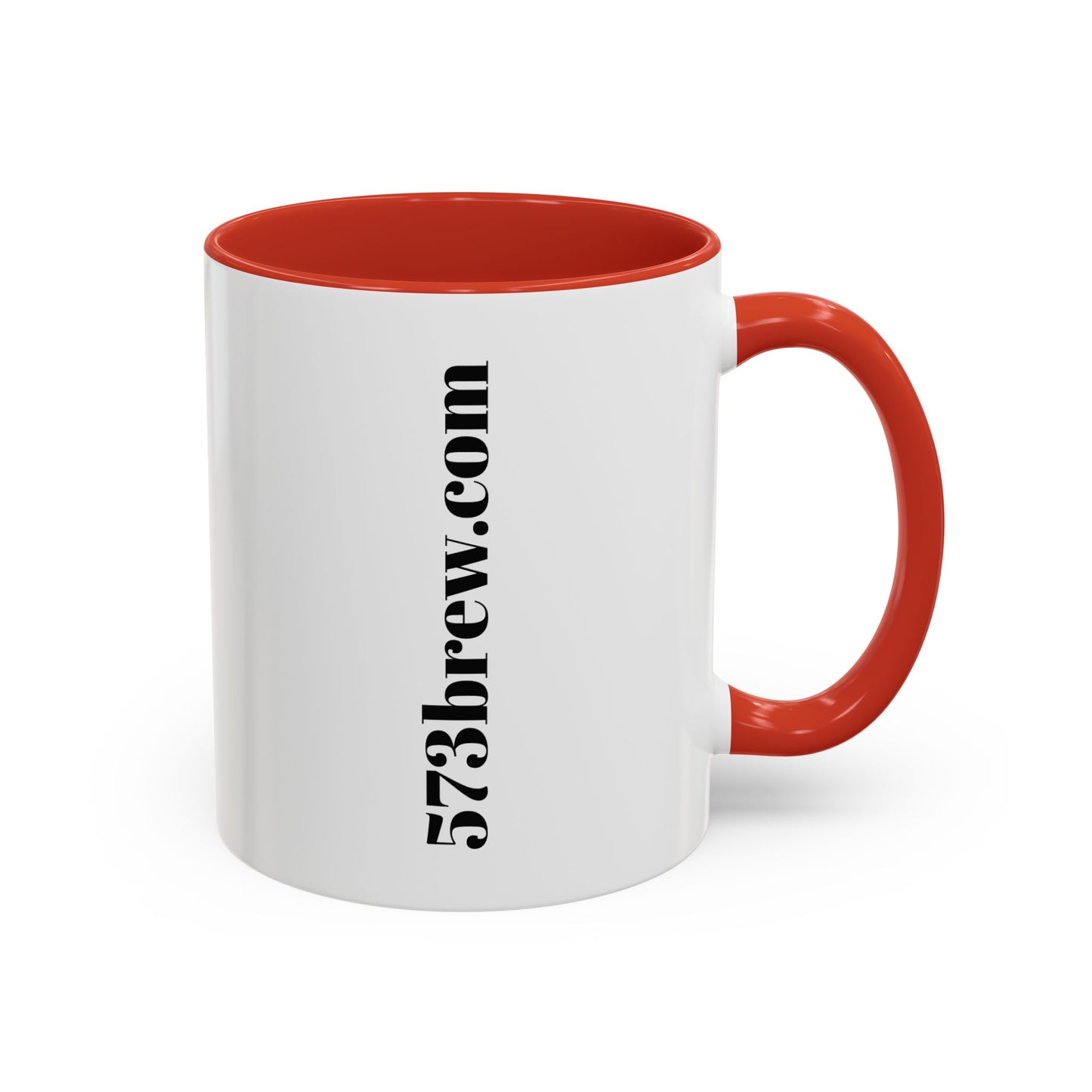 573brew.com Accent Coffee Mug – Black-Trim Ceramic Coffee Cup (11/15oz)
