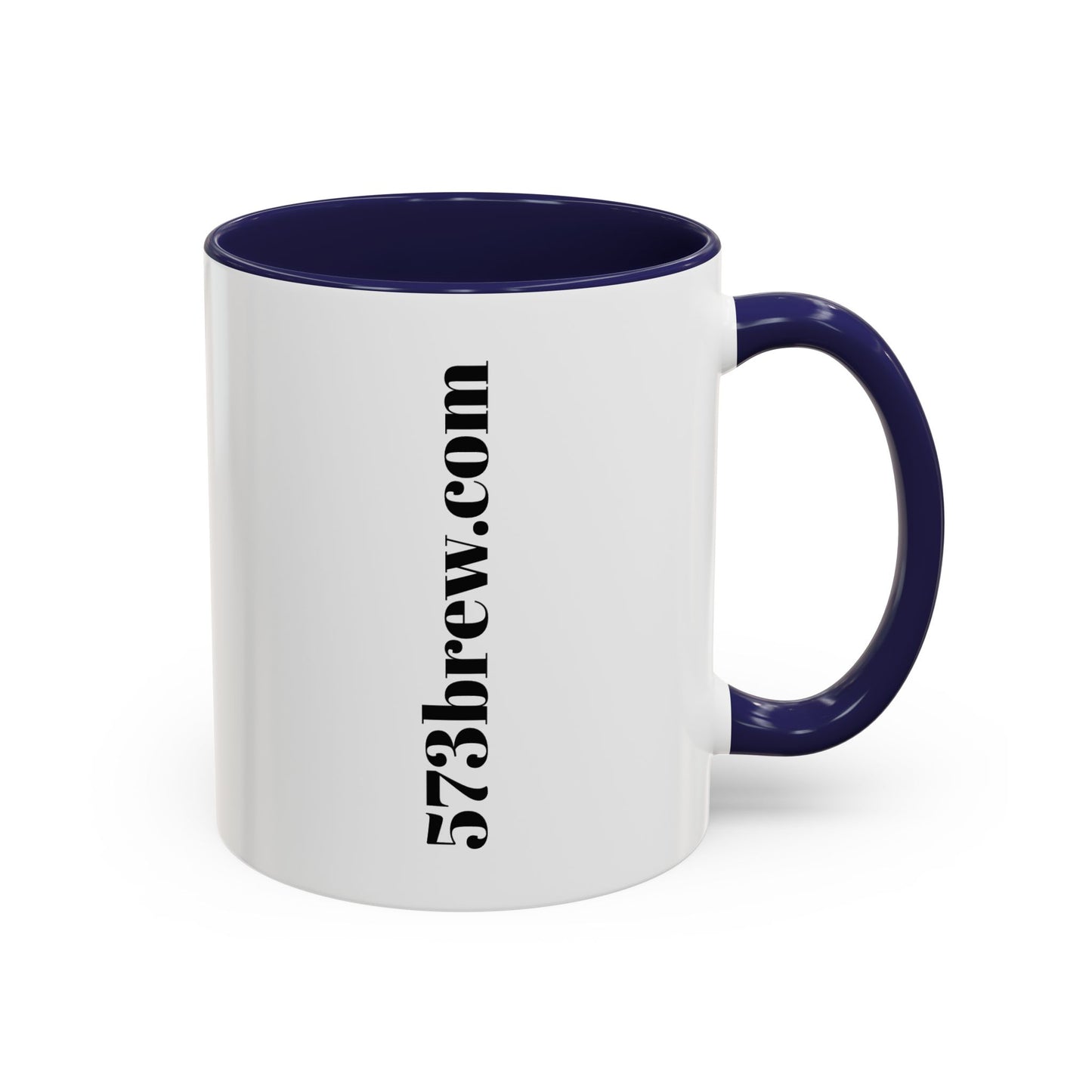 573brew.com Accent Coffee Mug – Black-Trim Ceramic Coffee Cup (11/15oz)