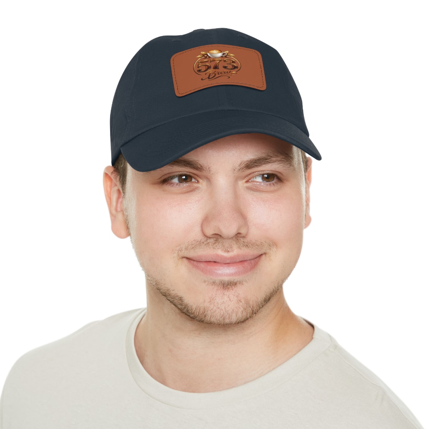 Leather Patch Dad Hat — 573 Brew Logo Cap