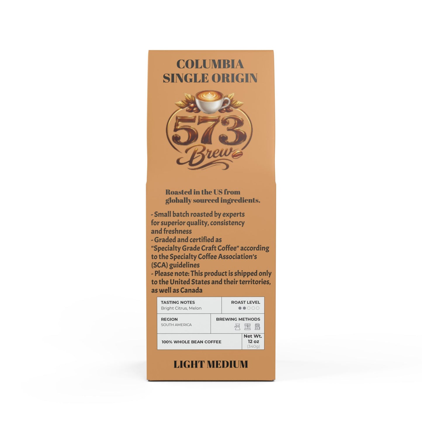 Colombia Single Origin Coffee (Light-Medium Roast)