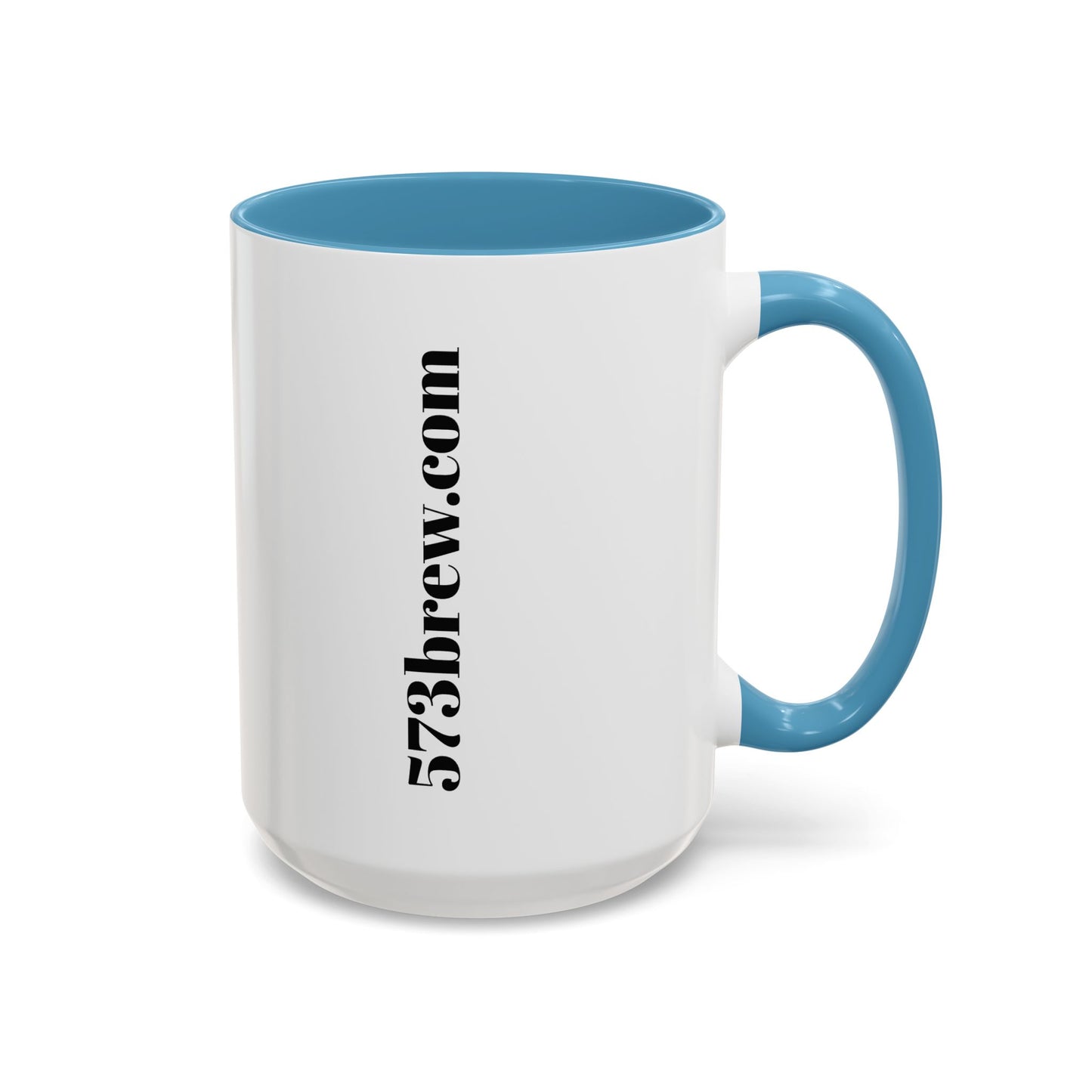 573brew.com Accent Coffee Mug – Black-Trim Ceramic Coffee Cup (11/15oz)