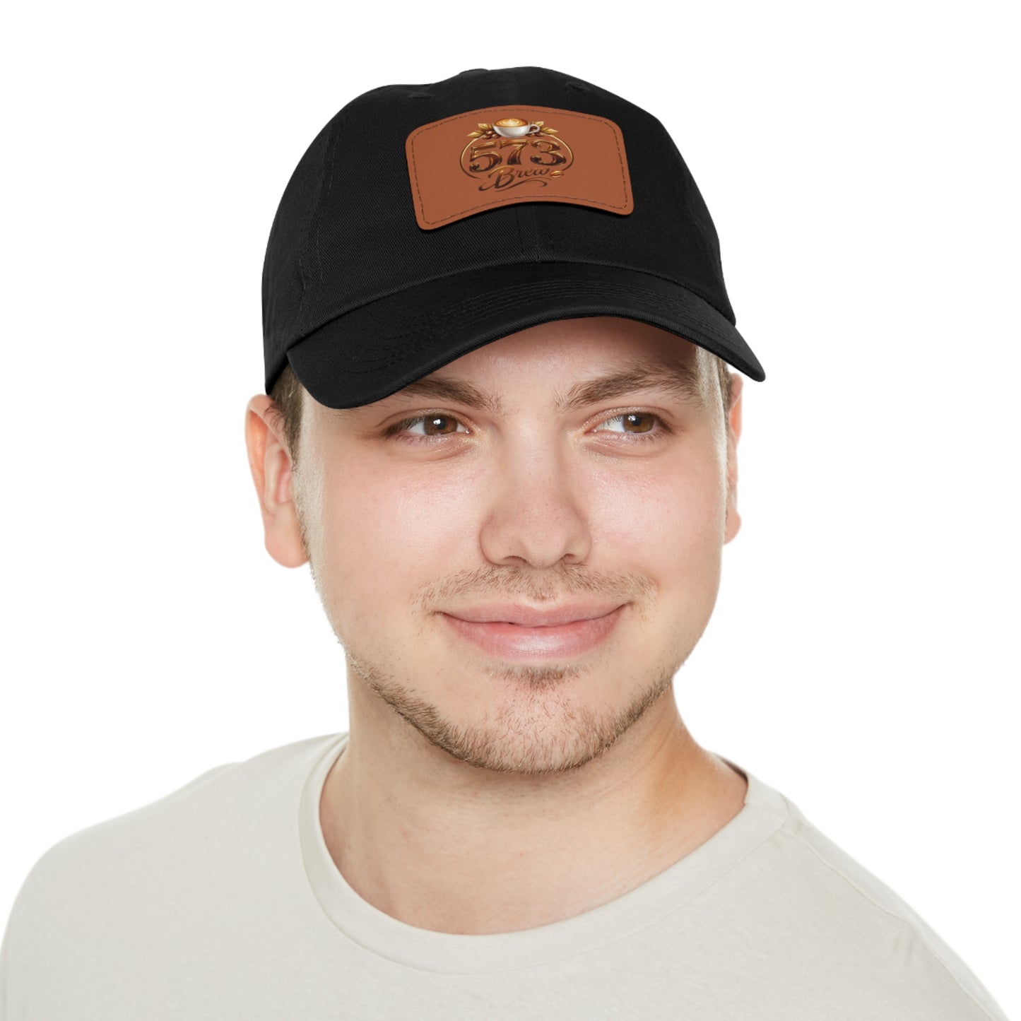 Leather Patch Dad Hat — 573 Brew Logo Cap