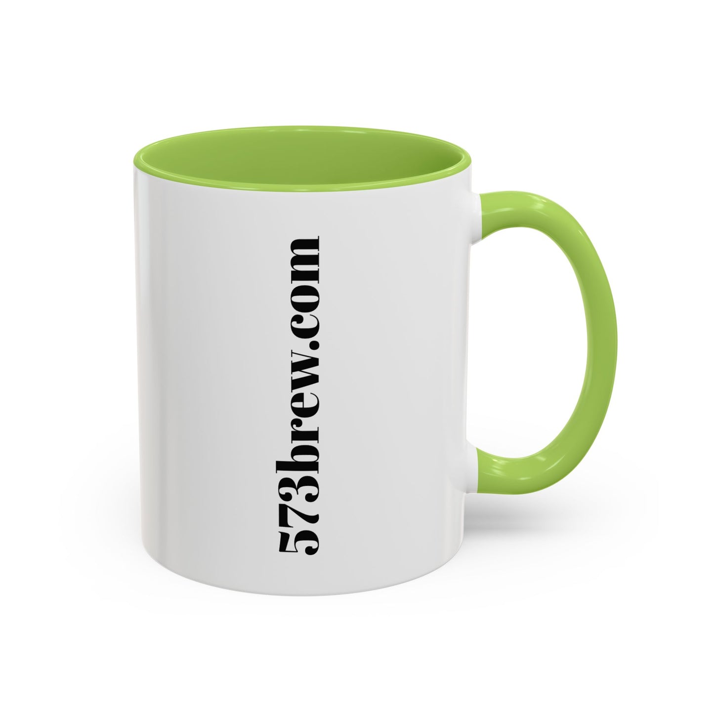 573brew.com Accent Coffee Mug – Black-Trim Ceramic Coffee Cup (11/15oz)