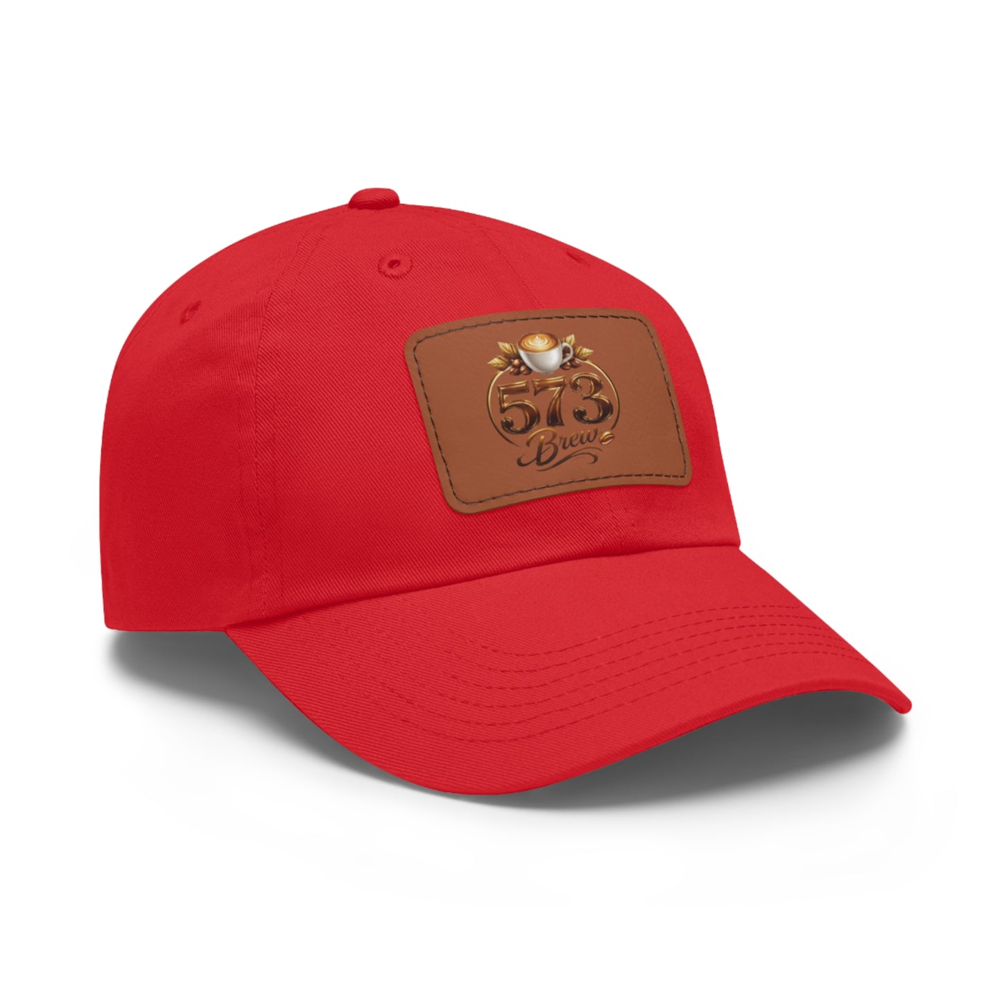 Leather Patch Dad Hat — 573 Brew Logo Cap