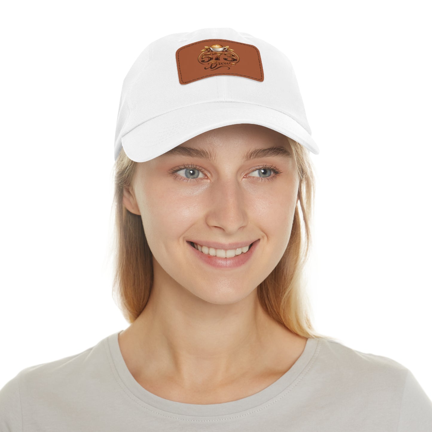 Leather Patch Dad Hat — 573 Brew Logo Cap