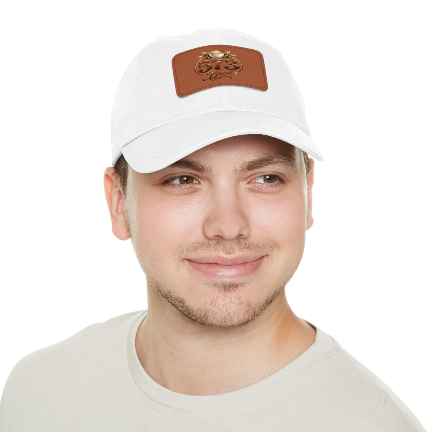 Leather Patch Dad Hat — 573 Brew Logo Cap