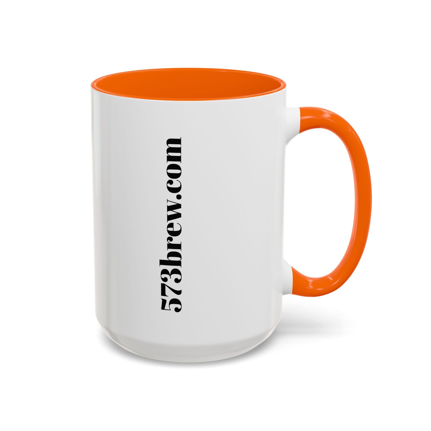 573brew.com Accent Coffee Mug – Black-Trim Ceramic Coffee Cup (11/15oz)