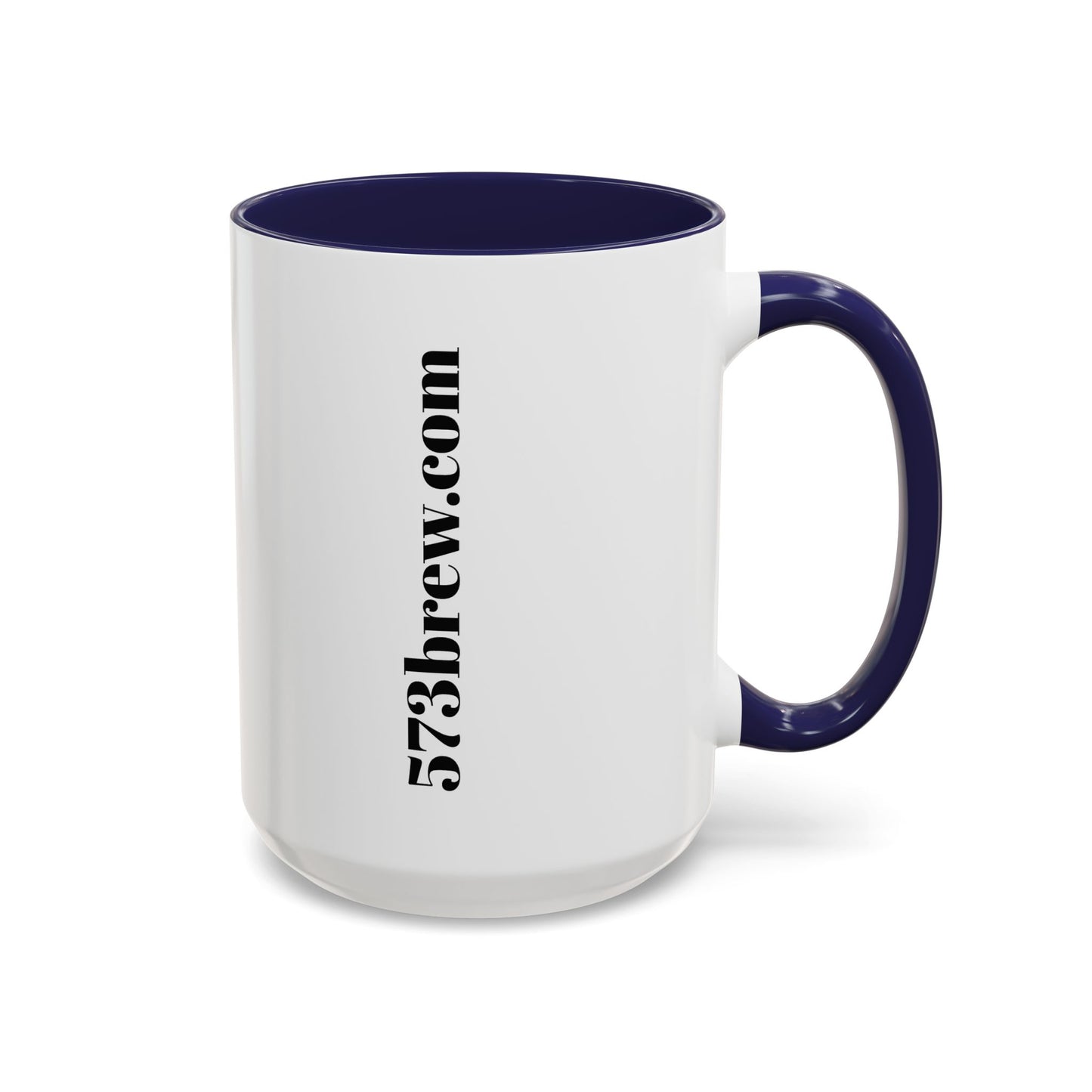 573brew.com Accent Coffee Mug – Black-Trim Ceramic Coffee Cup (11/15oz)