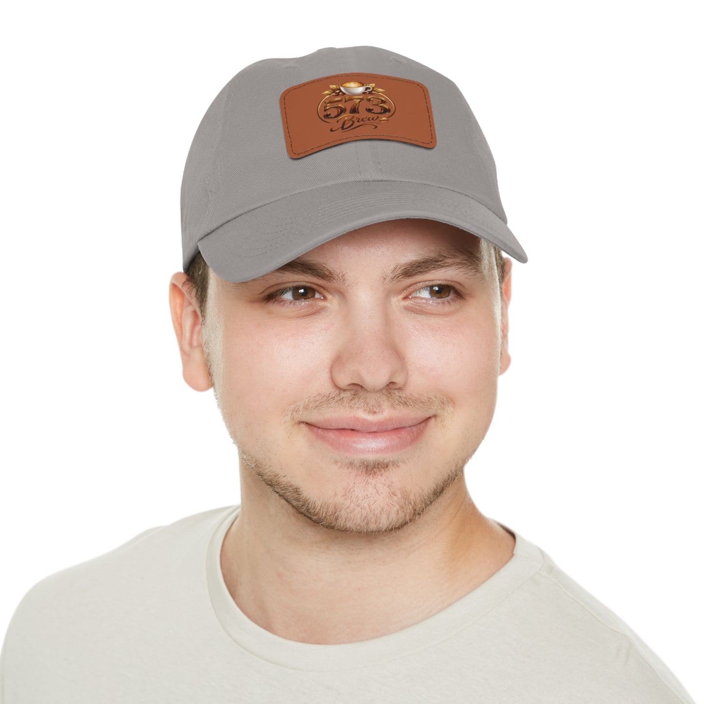 Leather Patch Dad Hat — 573 Brew Logo Cap