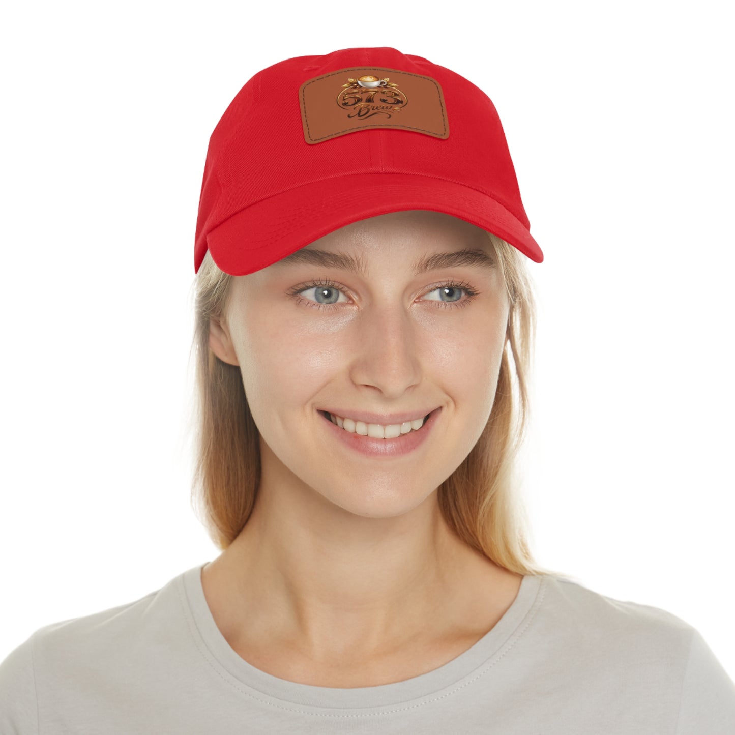 Leather Patch Dad Hat — 573 Brew Logo Cap