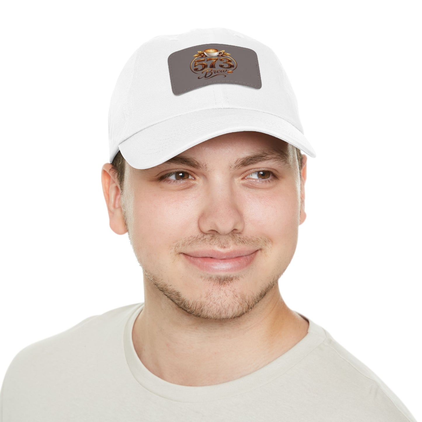 Leather Patch Dad Hat — 573 Brew Logo Cap
