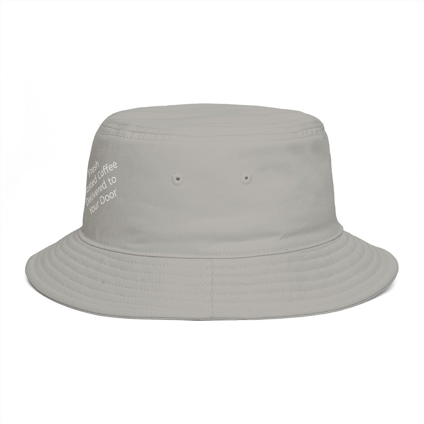 Coffee Brand Brown Bucket Hat — "Fresh Roasted Coffee Delivered to Your Door"
