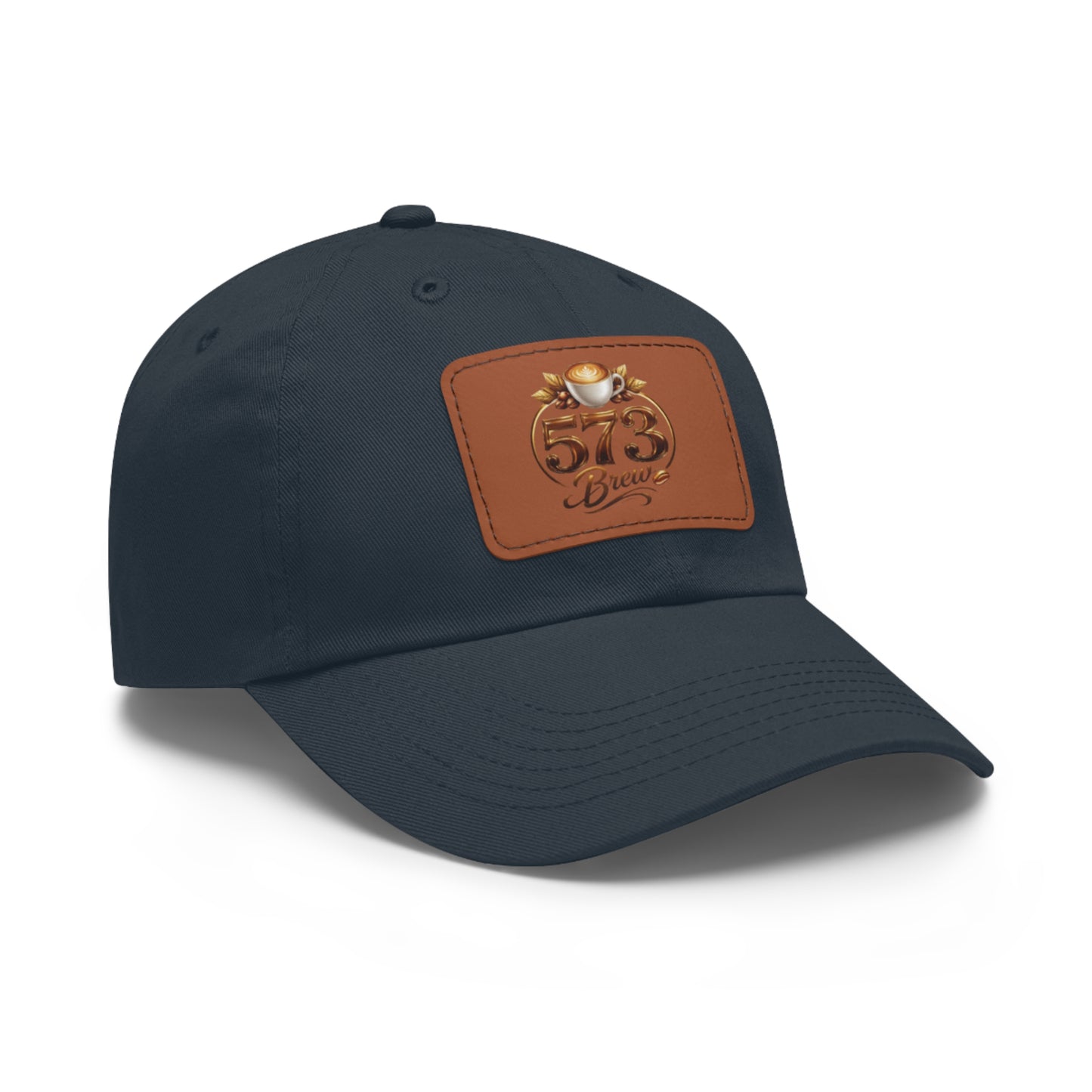 Leather Patch Dad Hat — 573 Brew Logo Cap