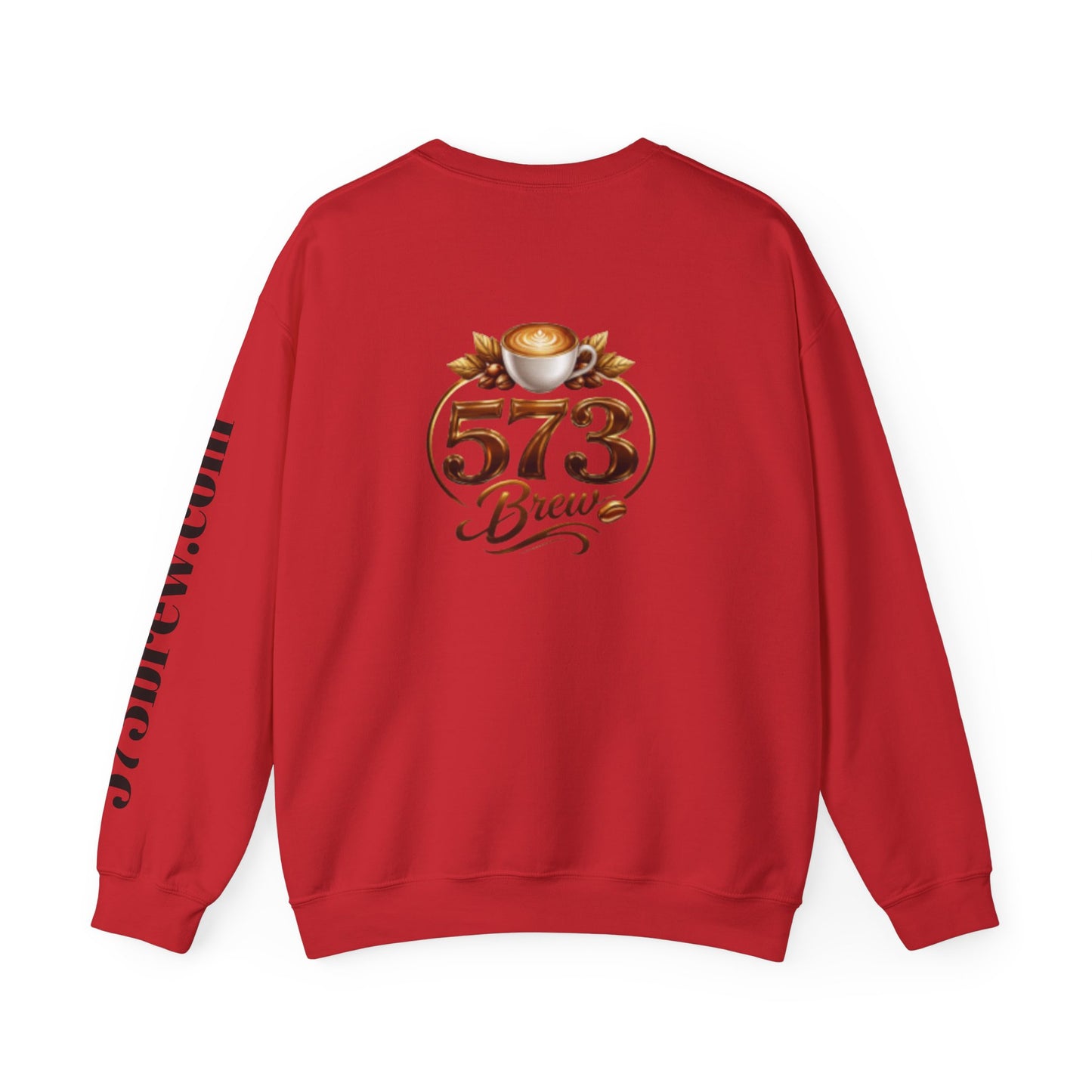 Coffee Logo Crewneck Sweatshirt — “573 Brew” Fresh Roasted Coffee Design