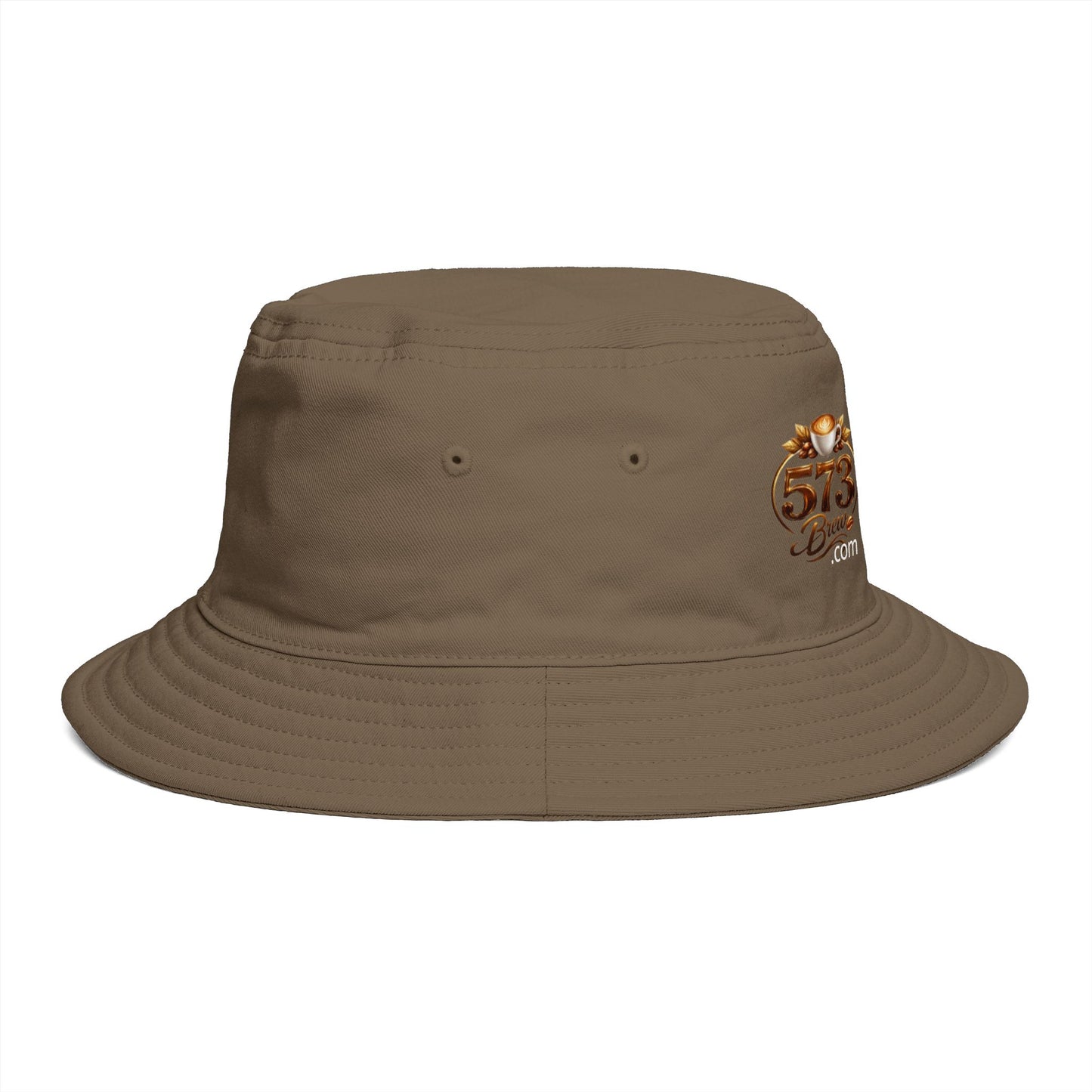 Coffee Brand Brown Bucket Hat — "Fresh Roasted Coffee Delivered to Your Door"