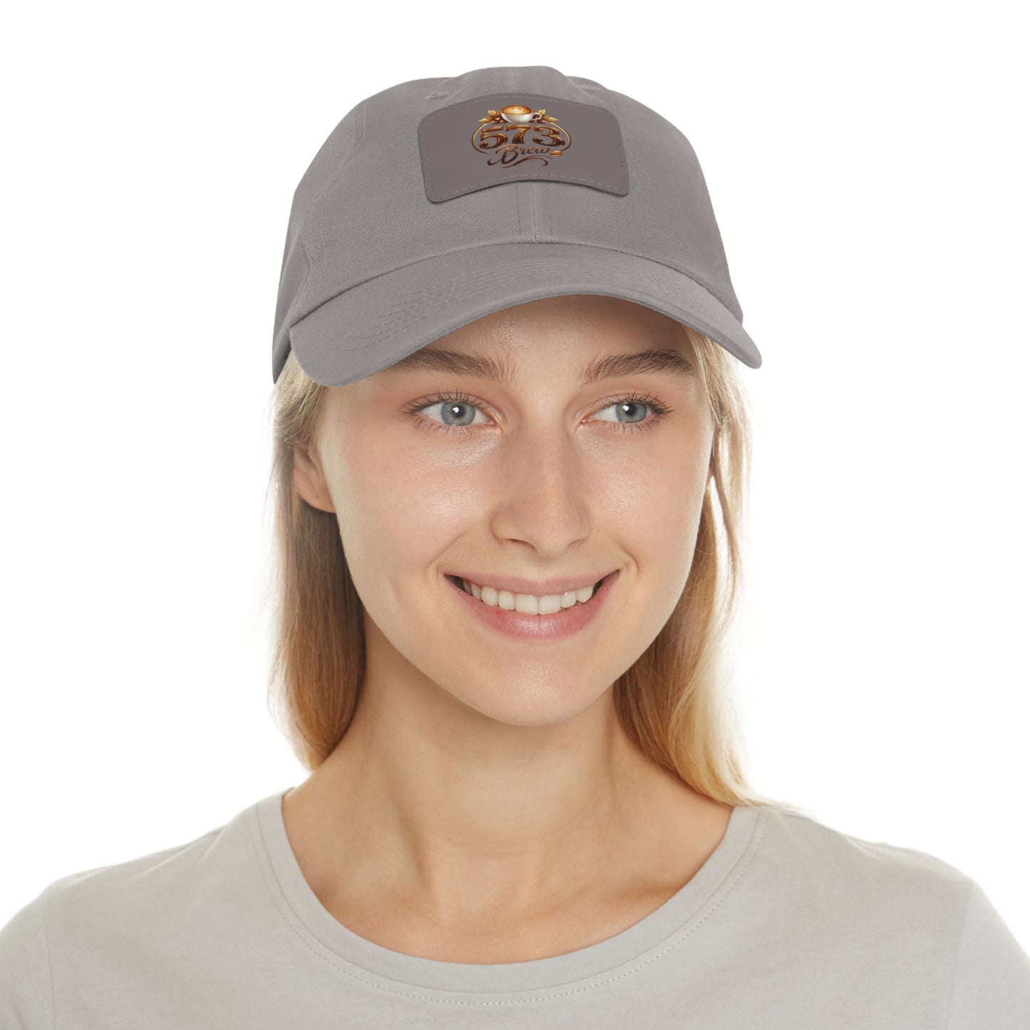Leather Patch Dad Hat — 573 Brew Logo Cap