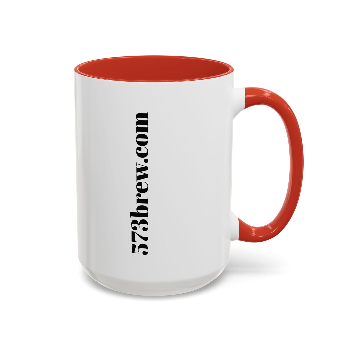 573brew.com Accent Coffee Mug – Black-Trim Ceramic Coffee Cup (11/15oz)
