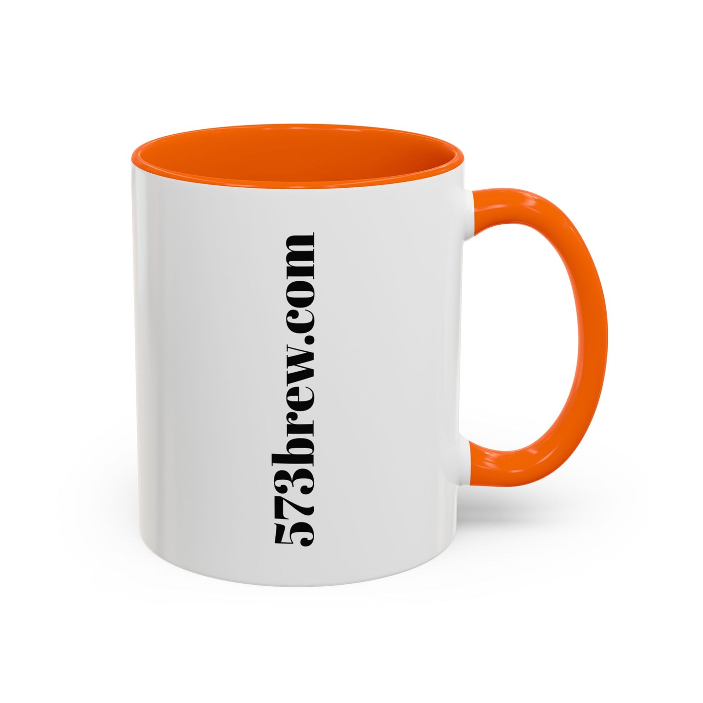 573brew.com Accent Coffee Mug – Black-Trim Ceramic Coffee Cup (11/15oz)